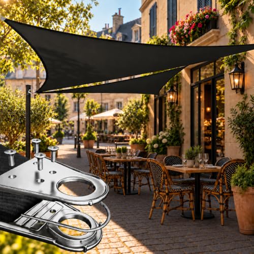 Royal Shade 25' x 32' x 40.61' Black Triangle Super Ring Outdoor Shade Sail at Amazon