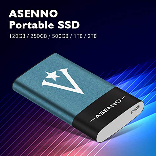 ASENNO Draagbare SSD 120 GB USB 3.0 Externe Solid State Drive voor PC en Mac PSSD 120 GB - Image 6