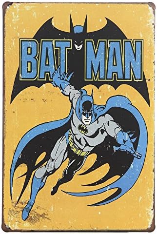 Batman's Show Time Retro Vintage Tin Sign 12" X 8"