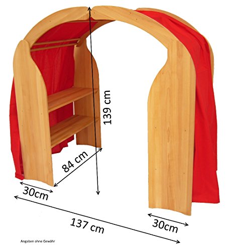 Holzspielzeug Peitz Kinder-Spielständer 1010G - Massiv-Erlen-Holz - Spielküche - Kaufmannsladen – Bild 6