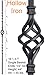 Satin Black 16.1.3-T Single Basket Hollow Iron Baluster for Staircase Remodel, Box of 5