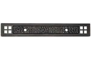 25 Pack - Cosmas 10554ORB Oil Rubbed Bronze Hammered Cabinet Handle Pull Backplate Back Plate Hardware - 3" Inch Hole Centers