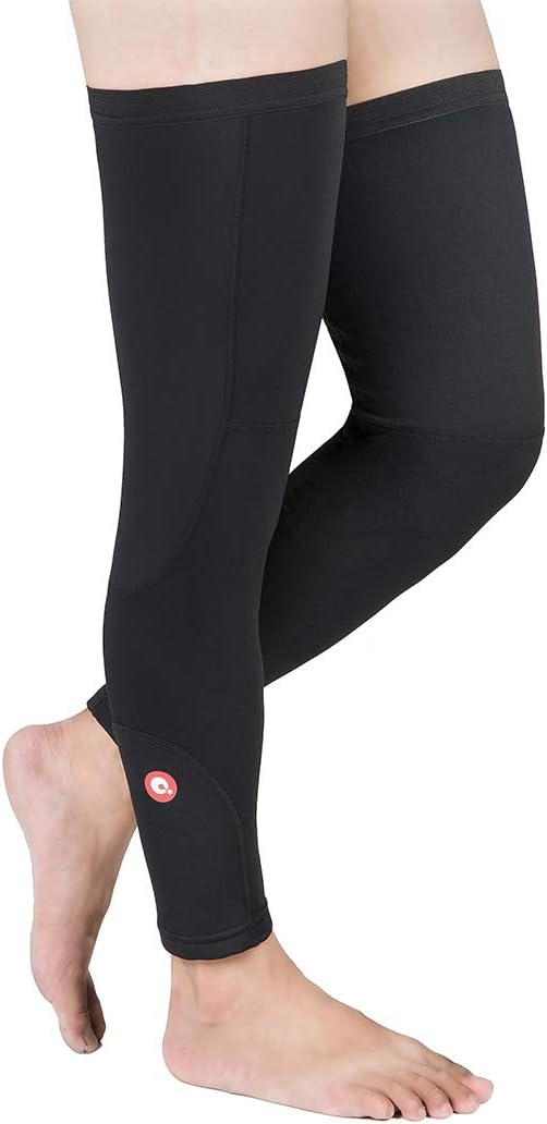 qualidyne Leg Sleeves, Calf Compression Sleeve Fleece Full Long Sleeves Cycling Bicycle MTB Riding Leg Warmers : Sports & Outdoors