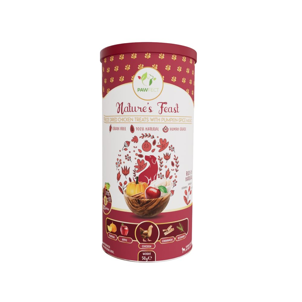 Freeze Dried Dog Treats: Chicken with Pumpkin Spice Magic (80g/2.65oz)