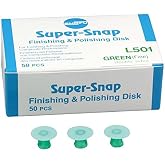 Shofu Dental L501, Super-Snap Finishing &amp; Polishing Disks Fine Green Safe Side Down 50/Box, Flexible Composite Polishing Dental Discs