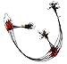 Fishing Leaders Saltwater Tackle Surf Fishing Rigs High Strength Fishing Wire Leader Line Rig with Swivels Snap for Lures Bait Hooks (2 arm, 12pcs, Black Stainless Steel)