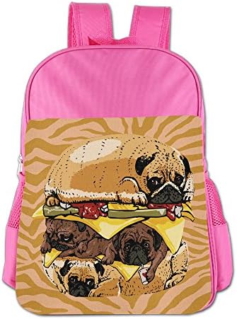 Pugs Burger Casual Backpacks Kids School Backpacks