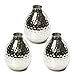 Hosley Set of 3 Metal Bud Vases - Your Choice of Colors. 4.5 Inch High. Ideal Accent Piece for Coffee and Side Tables as Well as Dried Floral Arrangements (1-Silver Finish)