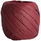 CHIC*MALL 20M Raffia Paper Ribbon Decoration Flowers Gifts Crafts Scrapbooks 13 Colors (Wine Red)