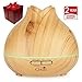 Oasis Essential Oil Diffuser (400ml) - Best Rated Aromatherapy Diffuser - Cool Mist Humidifier with Adjustable Mist Mode and 7 Color Changing LED Lights - Ultrasonic Humidifier (Light Wood Grain)