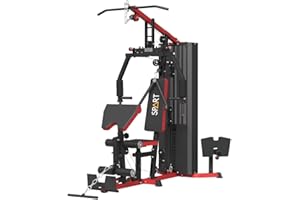 SPART Multi Gym Machine For Home Gym Station, Multi Workout Machines For Home Gym, with 160LBS Weight Stack for Leg Press & Chest Fly, All in One Workout Machine Full Body Strength Training with Pulley System