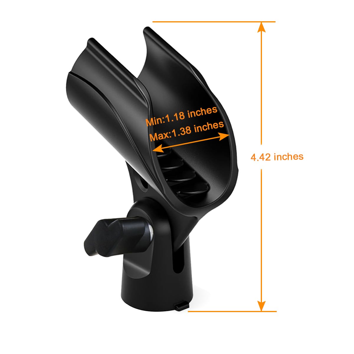 2 Pcs Universal Microphone Clip, Adjustable Mic Clip Holder for Mic Stand, Come with 5/8