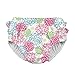 Ruffle Snap Reusable Absorbent Swimsuit Diaper-White Zinnia-18mo