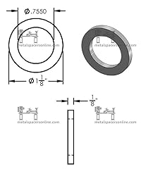 Aluminum Spacer 1-1/8" OD x 3/4" ID x Choose Your