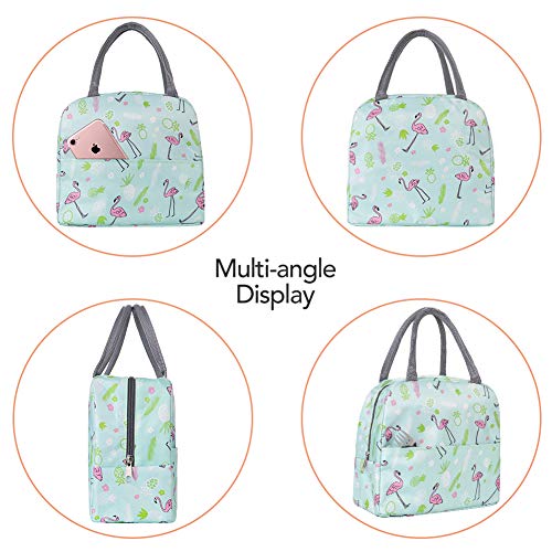 image for Buringer Insulated Lunch Bag Cooler Tote with Front Pocket Zipper Clos
