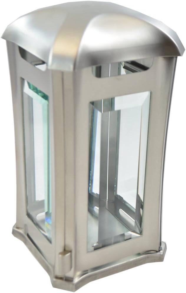 Kunst-Art-Köhl Grablaterne aus Edelstahl EMSL06 (Edelstahl Grablampe)