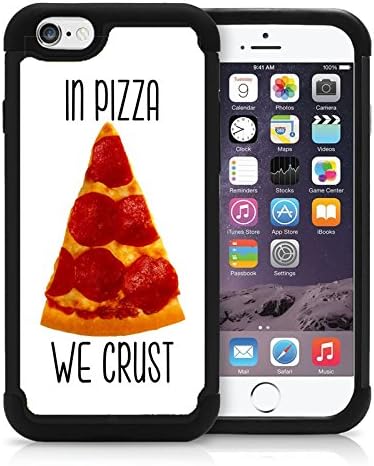 Funny Pizza Quote Meme Pizza Love Girls Teens iPhone 5C Case Cover Protective HYBRID Bumper Case with Drop Protection Dual Layer