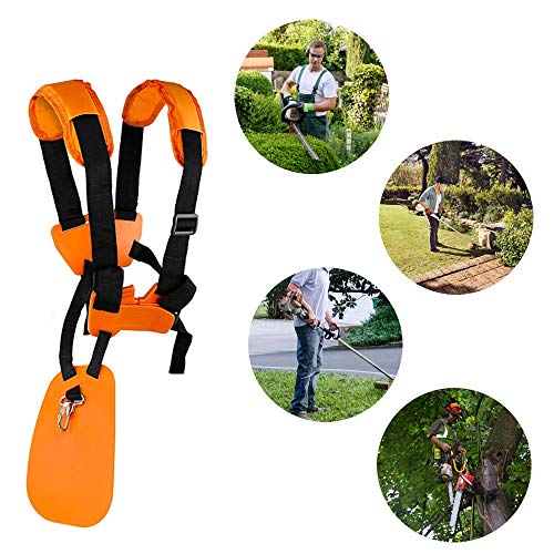 Anpatio Trimmer Shoulder Strap Hard Plastic Weed Eater Strap Double Shoulder Harness Brush Cutter Lawn Mower Nylon Belt with Easily Adjustble for Garden Lawn Yard - Thumbnail 6