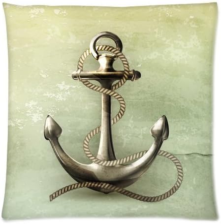 Christmas present Unique Custom Machine Washable Anchor Zippered pillow cover case Cushion Cover 18x18inchX 18x18inch(Twin sides)