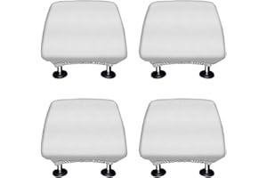 WIRESTER Set of 4 Car Seat Head Rest Cover, Protective Fabric Design Cover Decoration for All Cars - Solid Color, Cute Pattern Design