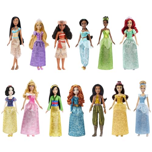【Amazon.co.jp 限定】マテル ディズニープリンセス（Disney Princess）ファッションドール プリンセス プレミアムコレクション（ ドール 13体 コレクターズBOX ）きせかえ人形・ハウス ままごと・ごっこ遊び 3歳から マルチ HLW43