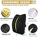 Memory Foam 3D Ventilative Mesh Lumbar Support Back Cushion Pillow to Properly Align the Spine and Ease Lower Back Pain with Insert and Strap for Home,Office Chair and Car Black