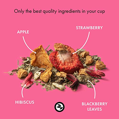 "Sweet Berryâ Früchtetee Lose Bio mit Cranberry Erdbeer Sahne Geschmack - 100 Gramm Loser Kindertee (ca. 35 Tassen) von alveus – Bild 3