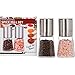 Gourmet Salt & Pepper Mill Set - Stainless Steel & Glass - Adjustable Manual Grinder