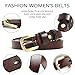 Set of 2 Women's Adjustable Skinny Genuine Leather Casual Belts for Women By HBY