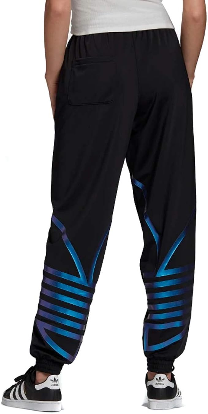 originals large logo track pants in black & team royal blue