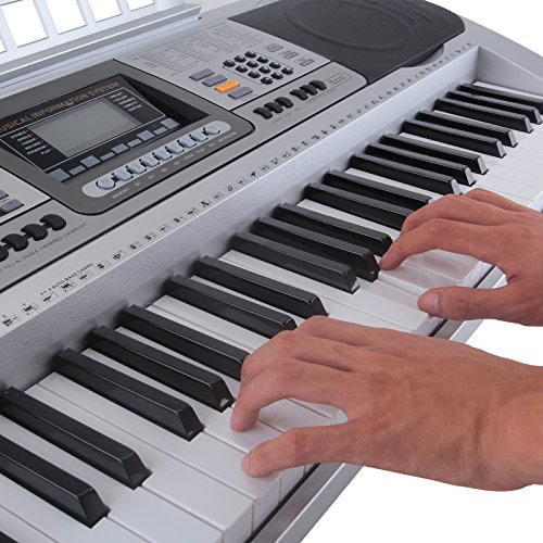 LAGRIMA 61 key Portable Electronic Piano, Include LED Display, USB/Headphones/Microphone Input, Music Stand and Power Supply, Suit for Kids(Over 8 Years Old) Teen Adult - Thumbnail 3
