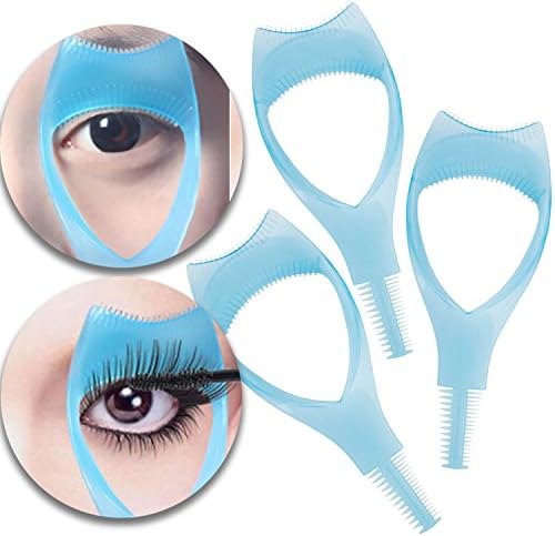 Make Up and Beauty Tools Set Kit of 3pcs Mascara Application Guides Guiding Shields Help Devices Applicators With Eyelashes Eyes Lashes Comb