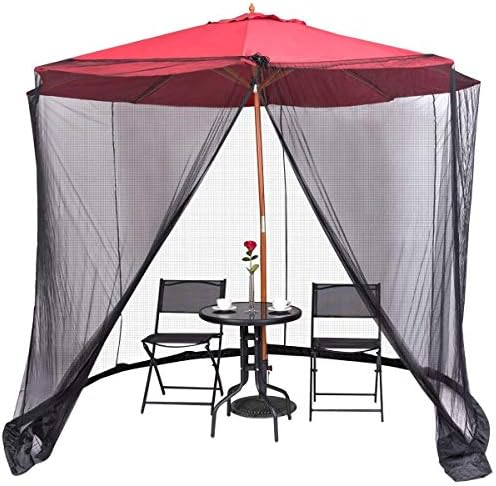 allgoodsdelight365 Outdoor 9/10FT Umbrella Table Screen Mosquito Bug Insect Net
