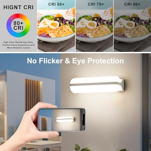 VivaLet Outdoor/Indoor Wall Light 20W 2000LM, Up & Down Lighting Wall Lamp, 4000K IP65 Outdoor Light for Humid Rooms, Balcony, Bathroom, Hallway, Basement, Garden, Toilet