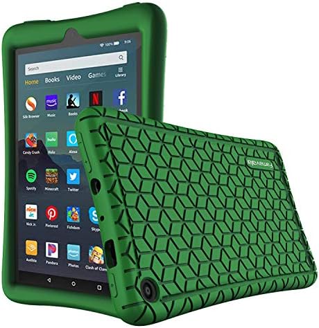 Famavala Silicone Case Cowl Suitable with All-New Fireplace 7 Pill [9th Generation, 2019 Release] (DarkGreen)