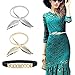 DRESHOW 3 Pack Metal Leaves Belts Roses Floral Elastic Dress Belt Stretchy Waistband for Women Interlocking Buckle