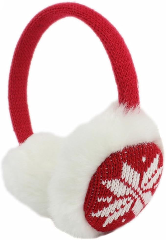 Short Plush Soft Winter Knit Ear Muffs Plush Earmuffs Portable Ear