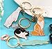 JUNKE 4 PCS Animal Shape Style Keychain Novelty Metal Enamel Cute Fox Cat Key Chain Charmed Gifts Keyring for Kids Women Girls Boys