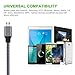 Micro USB Cables, 3Pack 6ft Premium Super-Durable High Speed Sync & Charge Cable for Android Smartphones, Tablets, MP3 and More(Carbon Black)