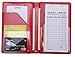 Mymazn Waiter Book Server Wallet Server Pads Waitress book Restaurant Waitstaff Organizer, Guest Check Book Holder Money Pocket Fit Server Apron (Red)
