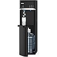 VECYS Bottom Loading Ice Maker Self-Clean Hot Cold Water Dispenser for 5 Gallon Bottle, 22LBS Daily Ice Making, Child Safety Lock, Ideal for Home and Office, Black
