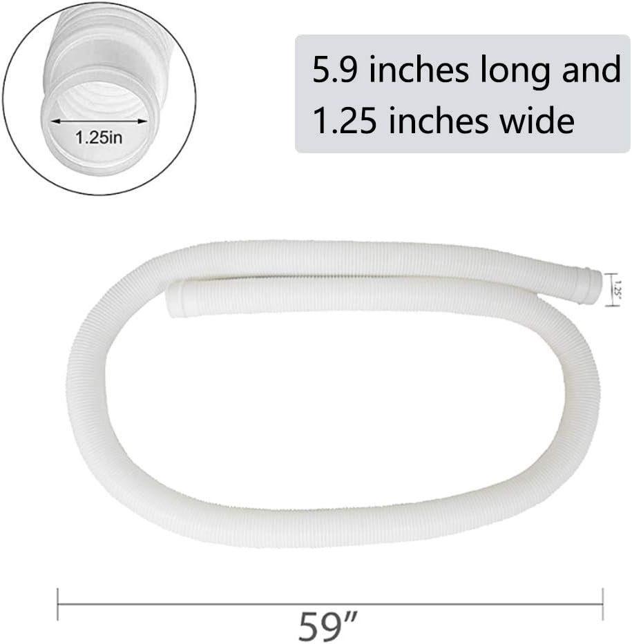 Taixinpower Swimming Pool Hose Replacement Hose for Above Ground Pools Accessory Pool Pump Replacement Hose 59x1.25 inch Easy to Install,Pool Filter Replacement Hose (2 hoses - Image 5