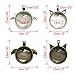 58 PCS Pendant Tray Kit, Seasonsky Pendant Trays Sun, Wing, Cat, Snowflakes with Glass Cabochon Blanks Clear Dome, 10 PCS Pendant Buckle for Photo Pendant Craft