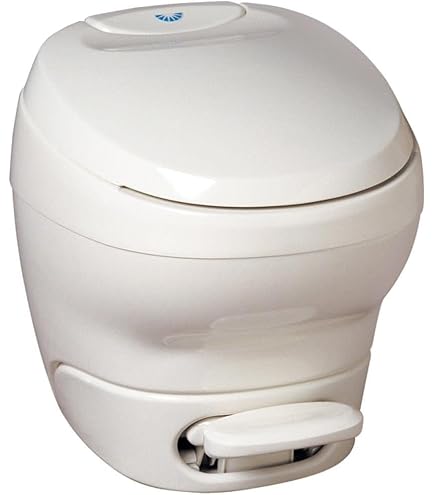 THETFORD Aqua-Magic VI 10 In. Rough-in One-Piece .06 GPF Single Flush Foot Flush Round Rv Toilet In Parchment 31836