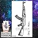 COKTAK 8 Pieces/Lot Realistic Masked Gangster Adults Temporary Tattoos For Women Sexy Body Art Weapon Girls Arm Tattoo Stickers Sheets AK Gun M416 AKM Sniper Rifle Fake Waterproof Death Skull Tattoo