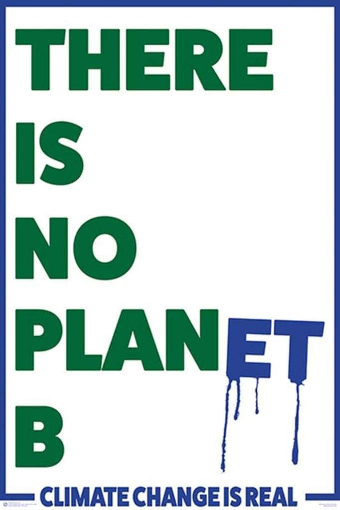 Amazon Com There Is No Planet B Climate Change Is Real Cool Wall