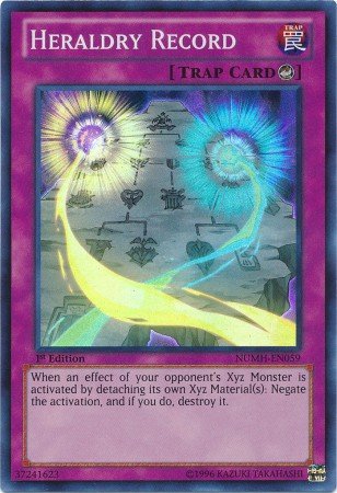 Yu-Gi-Oh! - Heraldry Record (NUMH-EN059) - Number Hunters - 1st Edition - Super Rare