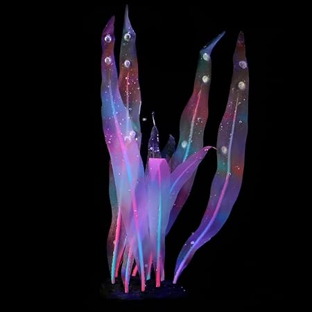 Urijk Silikon Seetang Künstliche Wassergrass Pflanzen Wasserpflanzen Simulation Fluoreszierendes Unterwasserwasser Grass Aqua