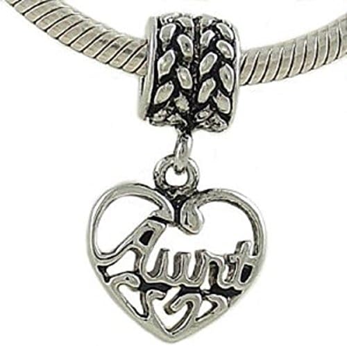 "Aunt Dangle" ballerina Bead Quality Charm Sterling Tone Fits Pandora &amp; Similar Bracelets
