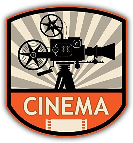 Cinema Camera Emblem Label Sticker Decal Design 4" X 5"